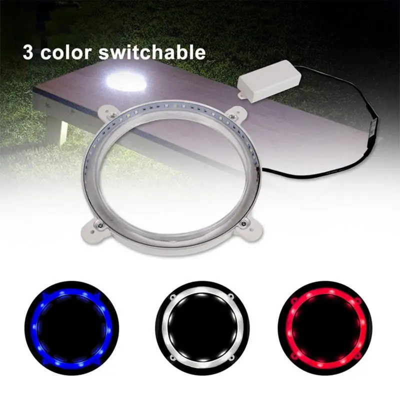 

Cornhole Light For Hole LED Anti Glare Cornhole Lights Waterproof Cornhole Ring Lights Battery Powered Hole Light Garden Decor