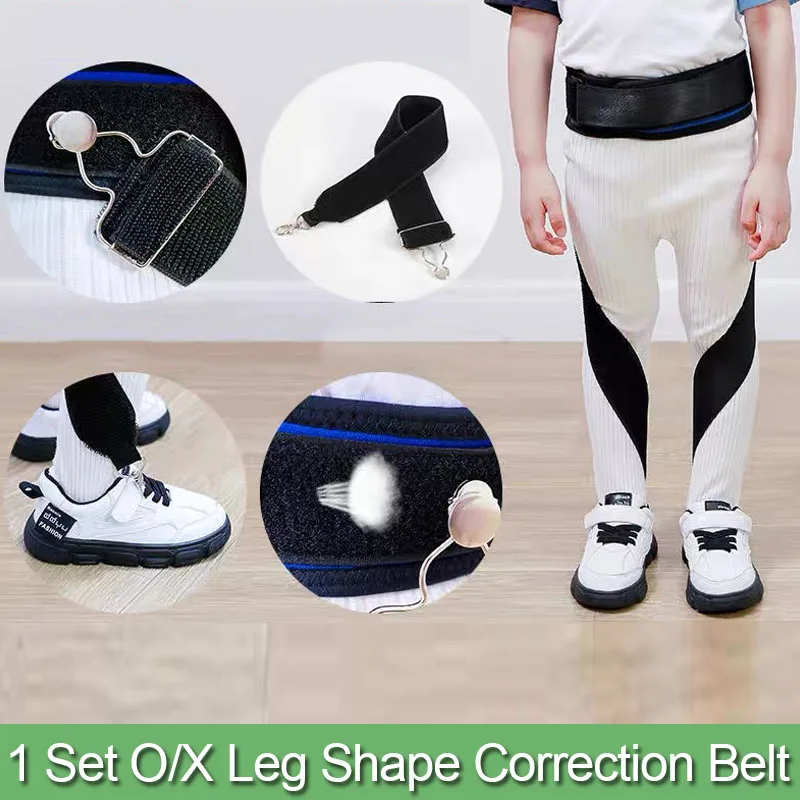 1 Set Adjustable Children O/X Leg Shape Correction Belt-For Knee Valgus, Knee Varus Splayed Legs Straightening Posture Corrector