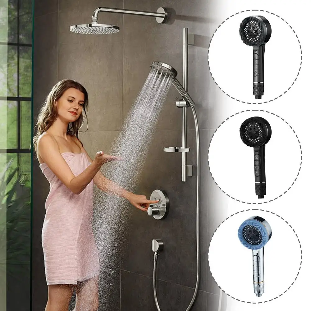 

New Filter Booster Shower Head Four-speed Adjustment With Water Seal Multifunctional Home Shower Bathroom Accessories