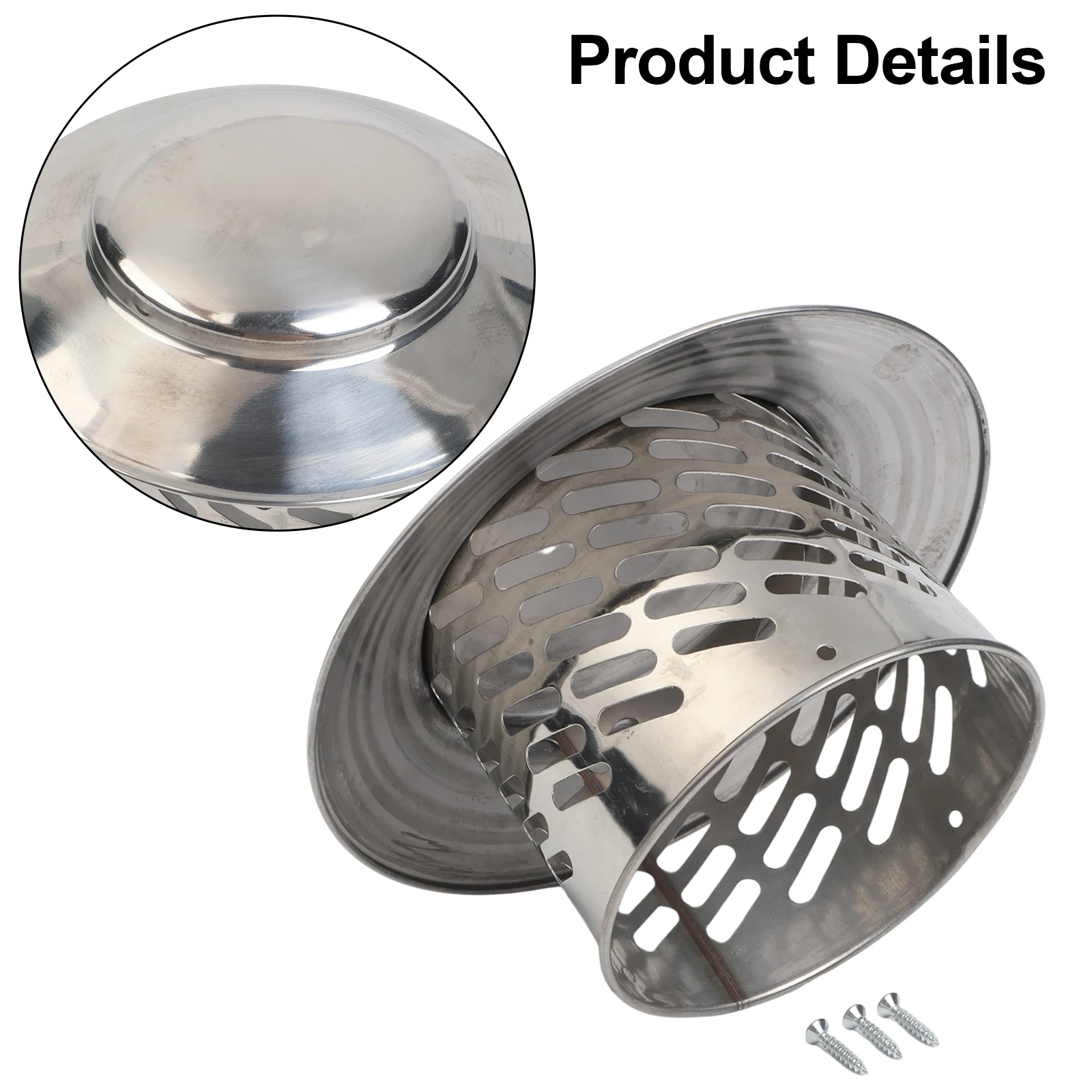 

Крышка дымохода из нержавеющей стали 80-220 мм, наружная стена, выходное отверстие свежего воздуха, крышная труба, вытяжной колпак, сверхлегкий дождевик