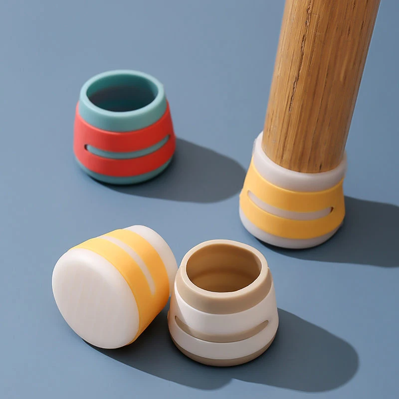 4 pezzi universale in silicone per mobili gambe copertura di protezione coprigambe per sedia antiscivolo cuscinetti protettivi per pavimenti rotondi sgabello coprigambe per tavolo