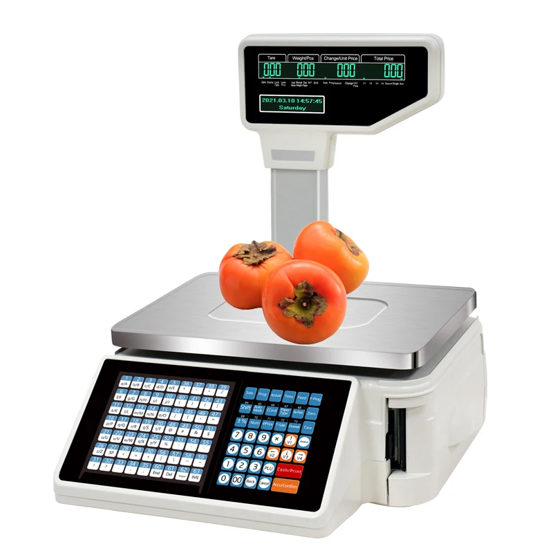 NVK TMA barcode label printing scale digital weighing cash register scale 30kg supermarket price calculation scale