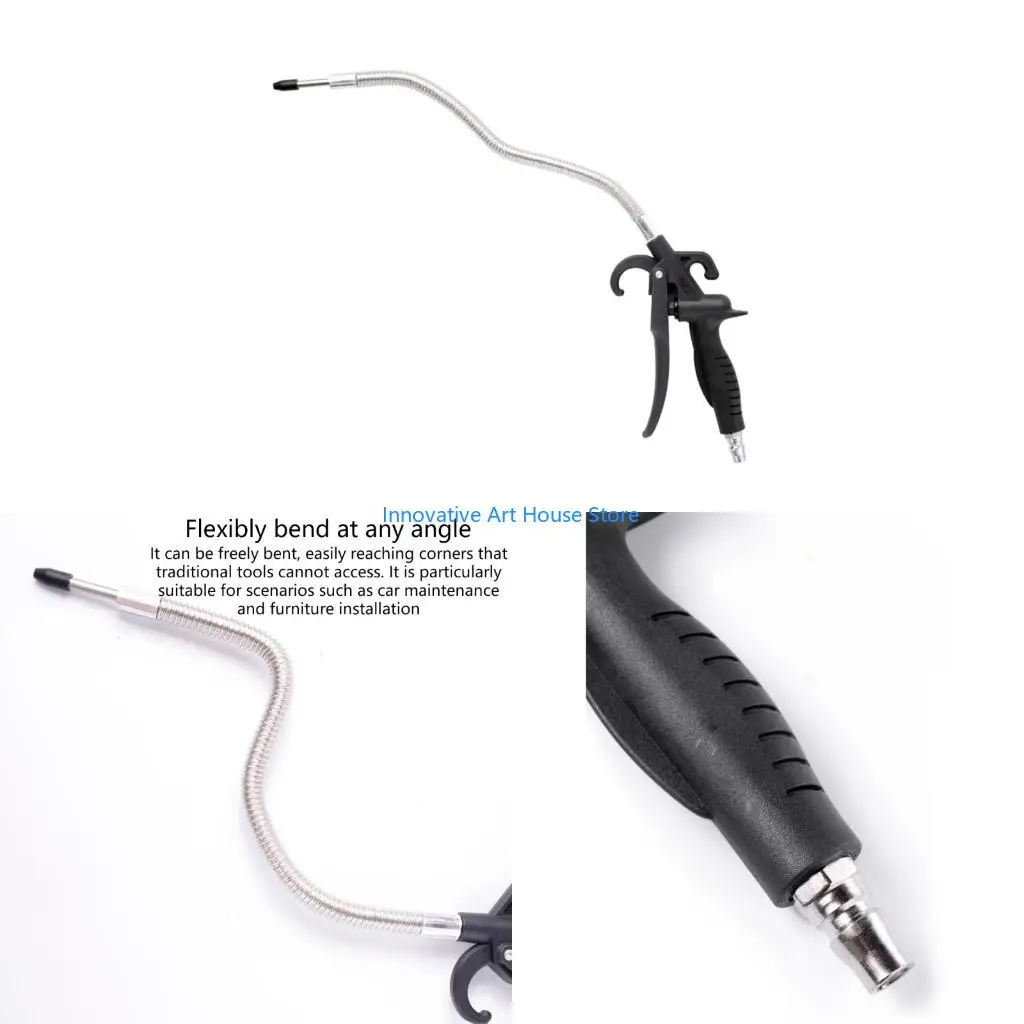 E1PC Professional Air Dusting Guns PneumaticAir Dusters With 8mm Quick Disconnect Fit Storage Hook For Workshop Maintenance