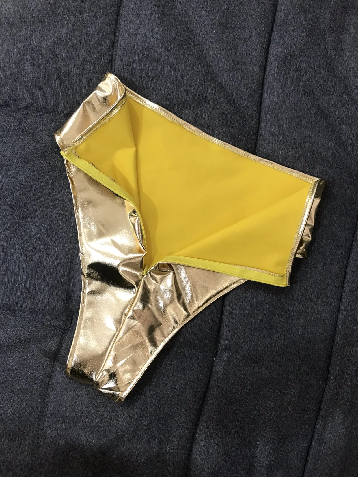 مثير مرونة عالية الخصر عالية شوكة الذهب السراويل السراويل الساخنة ملهى ليلي بار DJ المغني الرائدة مرحلة الرقص أداء الملابس #2