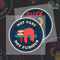 Not Fast Not Furious Car Sticker Rear Windshield Trunk Decals Vinyl Sloth The Deadliest Sin Stickers