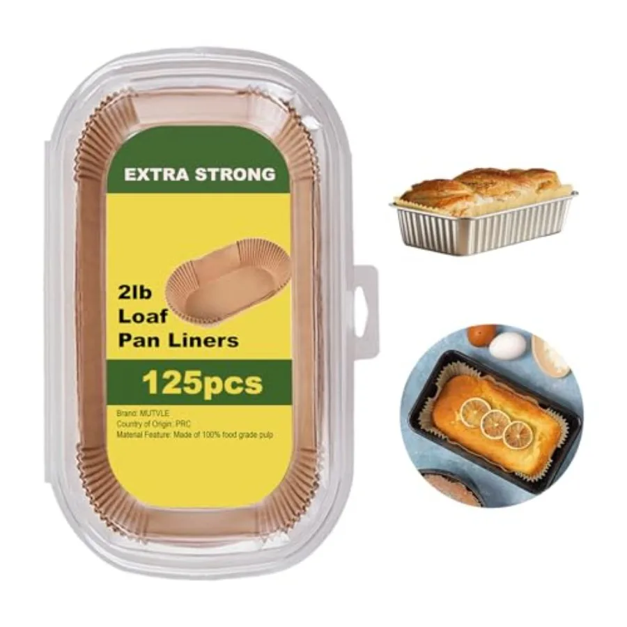 

Вкладыши для сковородок для хлеба, 125 шт., антипригарные вкладыши для сковороды для хлеба, пергаментные вкладыши для сковороды для хлеба, бумажные формы для выпечки, пергаментная бумага 9x5