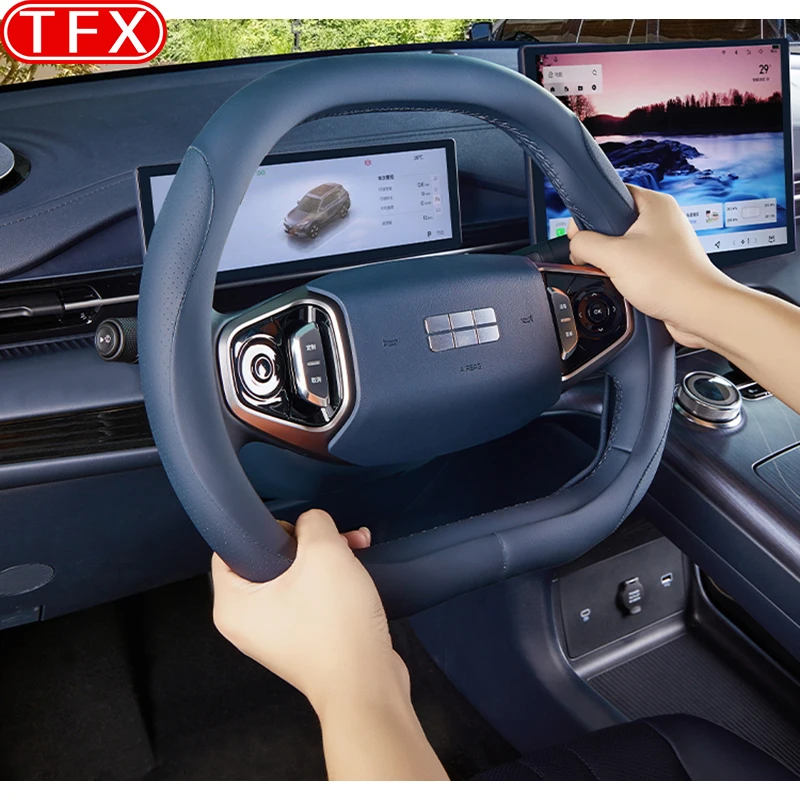 

For Geely EX5 Galaxy E5 2024-2026 Car Steering Wheel Cover Original Color Four Season Anti Slip Sweat Absorbing Auto Accessories