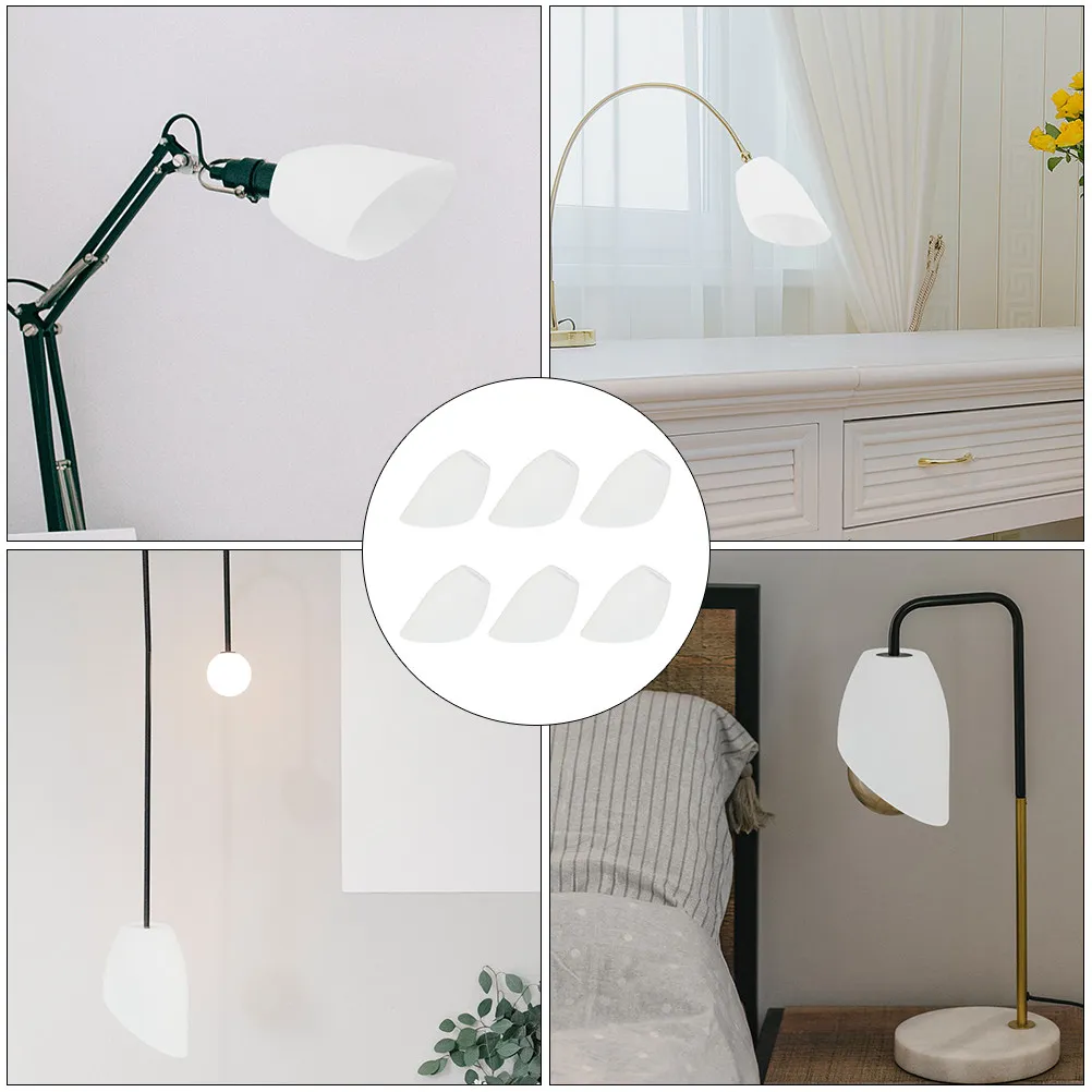 

6 шт. пластиковых абажуров, современные простые светоотражатели для потолочных светильников, декоративное теплое рассеянное освещение для спальни и гостиной, для дома