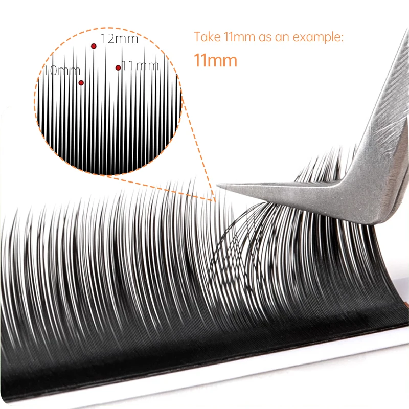 Yelix 천연 동백 속눈썹 연장 LB LU LC L 컬 간편한 팬 속눈썹 연장 러시안 볼륨 미리 만들어진 거짓 속눈썹
