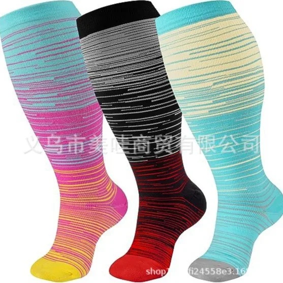 XXXXL Pressure Socks Women Men Plus Fat  Socks Running Sports Protection Big Size Compression Outdoor Support W2