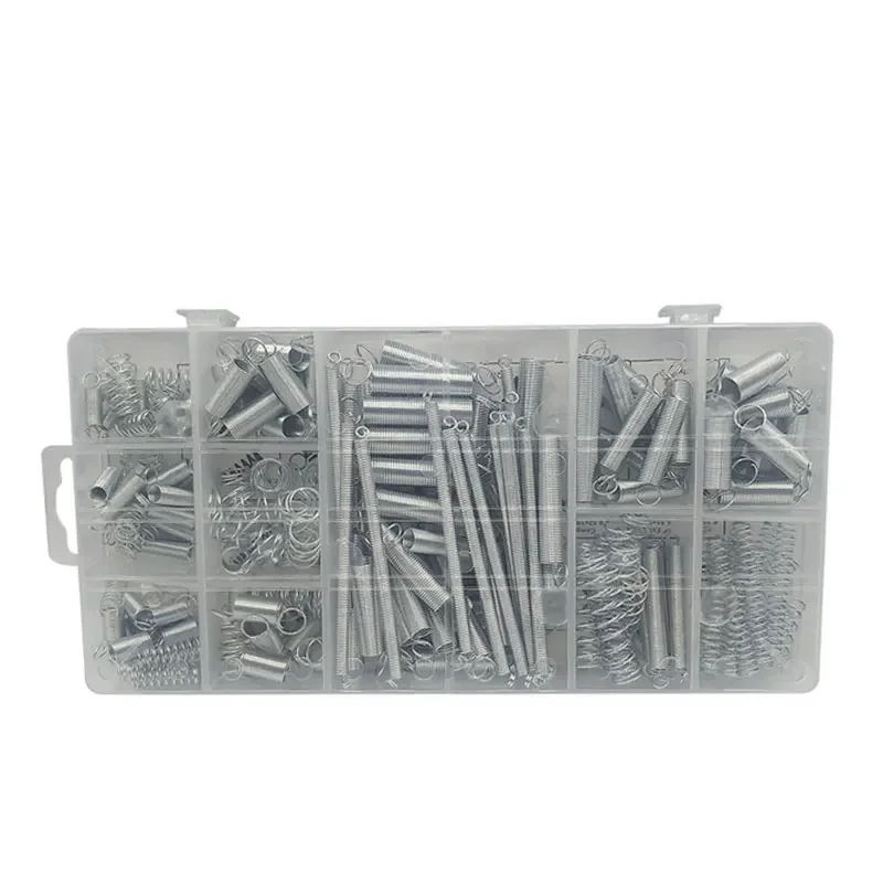 Creamily 200Pcs/Set Spring Assortment Kit 20 Sizes Steel Compression Springs Mechanical Extension Springs Set For Home Repairs