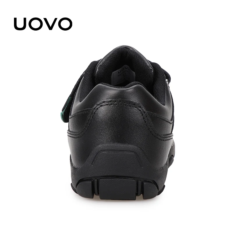 UOVO-Zapatillas deportivas de piel auténtica para niño, zapatos informales de color negro, talla 31-42, para primavera y otoño, 2024