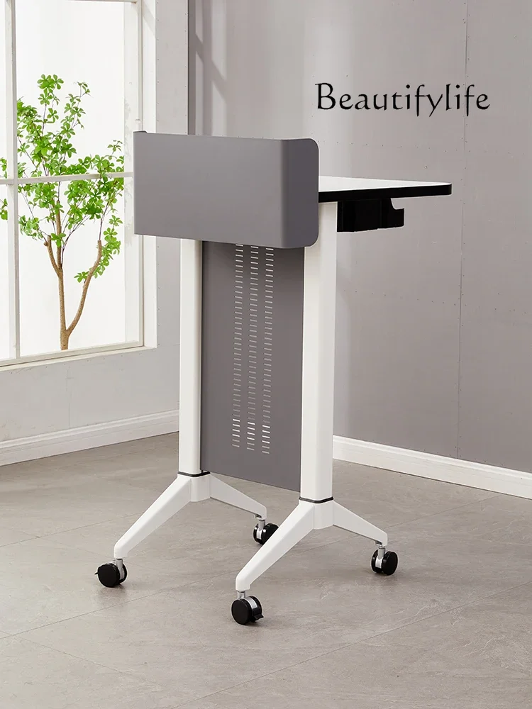 Office Furniture Lecture Desk Reception Table Welcome Host Lecture Desk Information Desk Mobile