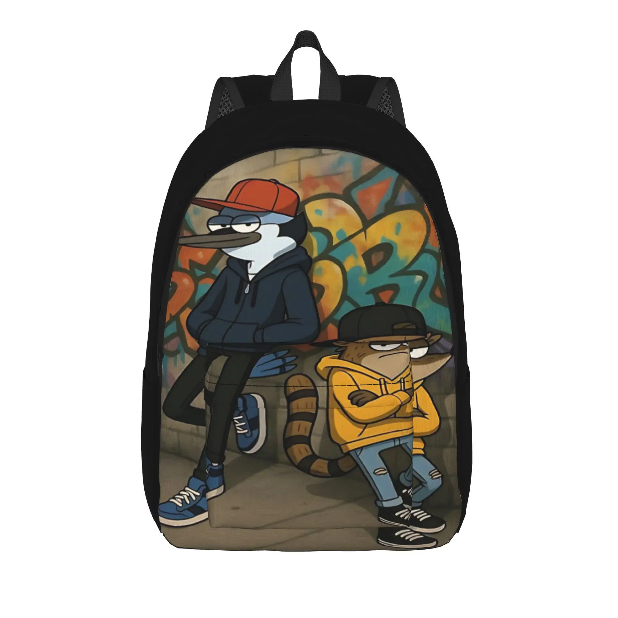 R-Regular show Schoolbag Back to school season vibrant retro  Dual-Use Backpack