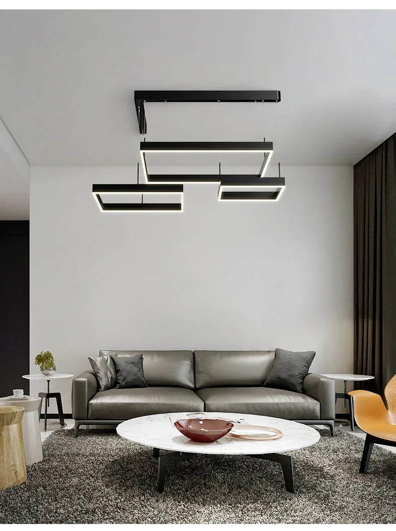 Black Coffee Simple LED Chandelier