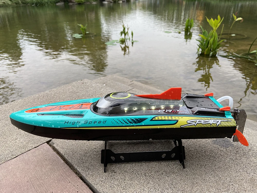 Bateau de vitesse RC 2.4G 4WD 60-65 KM/H, télécommande sans balais, pour loisir adulte S3789