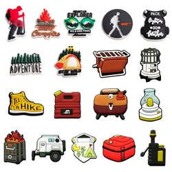 Outdoor Hiking Travel Shoe Charms for Crocs Accessories Charms Clogs Bubble Slides DIY Shoe Decoration Buckle Party Gifts