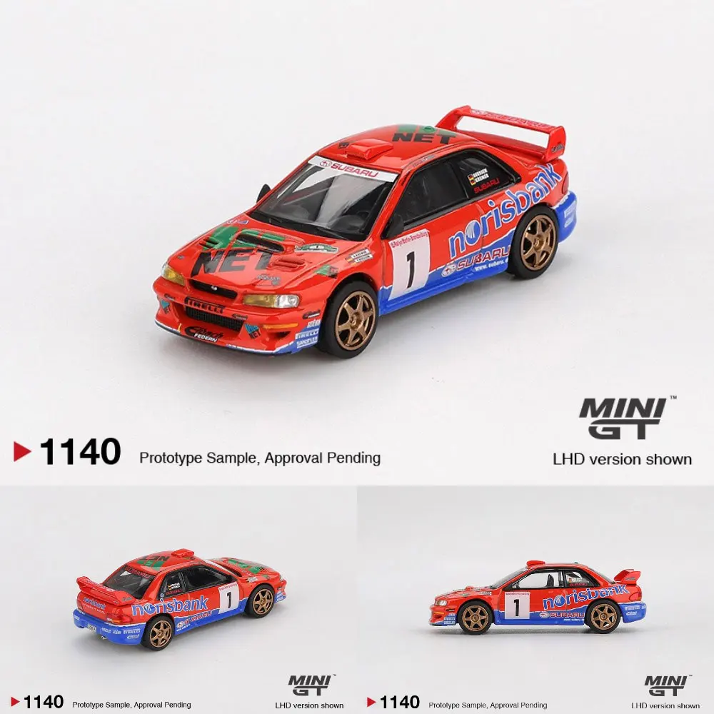 

Литая под давлением модель автомобиля MINIGT 1/64 Subaru Impreza WRC97 # 1 DRM Champion/ блистерная упаковка 1999 года, высокая производительность