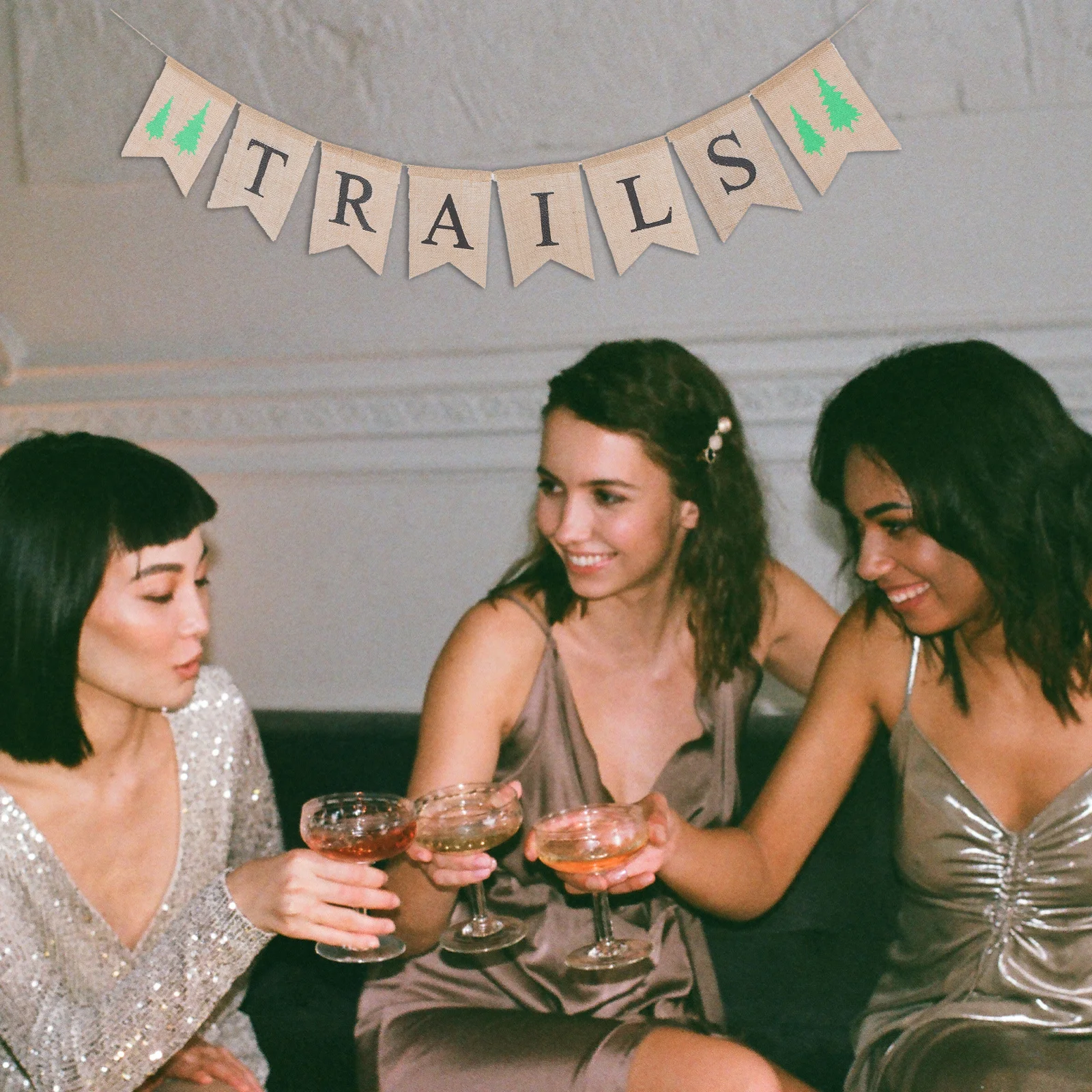 

Garland Decor Flower Triangle Pennant Banner Nursery Happy Trails Birthday Bunting