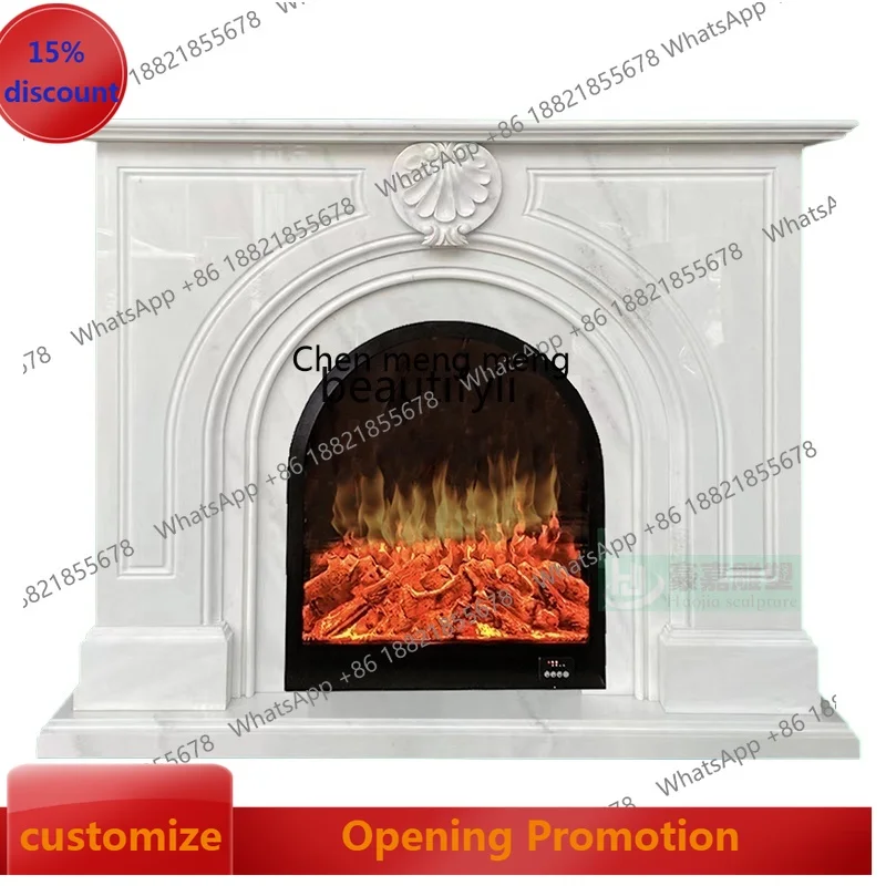 

Натуральный мраморный камин в помещении, простой фон, настенный вход, французский камень, декоративный шкаф, скульптура, настройка