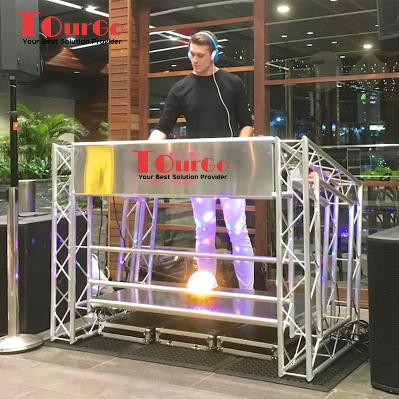 TourGo Mobile Aluminum Truss Stands DJ Booth