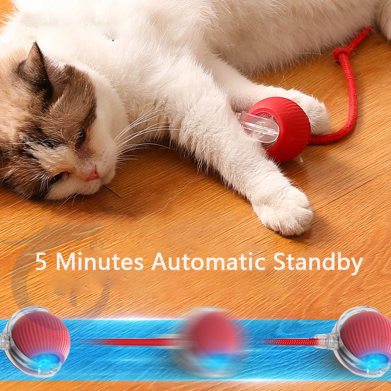 Smart Cat Toy Interactive Electric Pet Toys for cats Automatic Rolling Ball Kitten Toys USB Rechargeable Cat Accessories