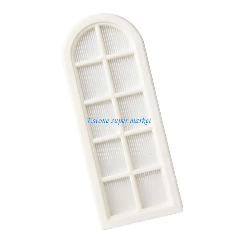 090B 1/12 Scale French Window Plastic Dollhouses Window Blank For DIY Crafting And Miniature Model Building