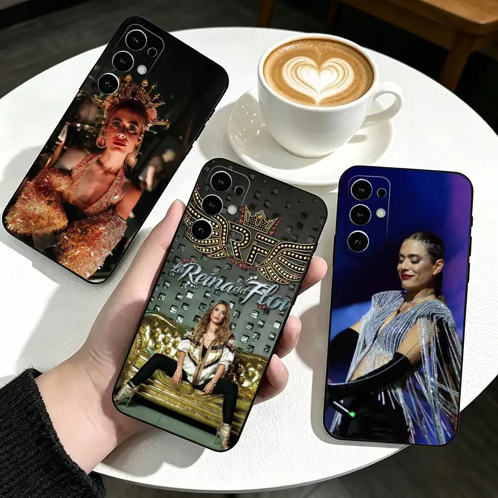 Queen-of-Flow-La-Reina-Del-Floww Phone Case For Samsung S25,S24,S21,S22,S23,S30,Ultra,S20,Plus,Fe,Soft Silicone Black Cover