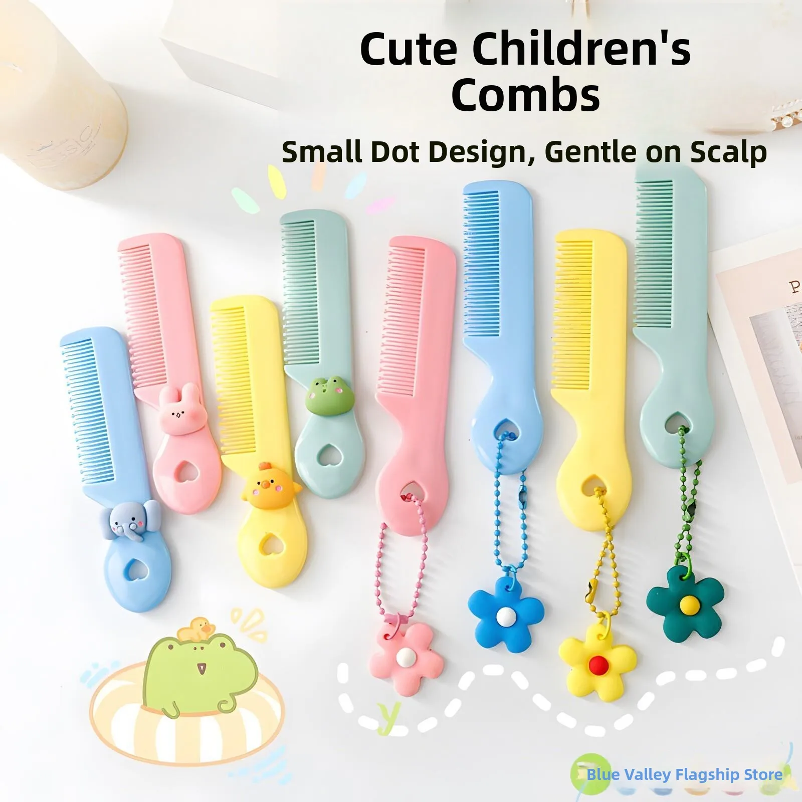 

Anti-Static Children's Comb Baby Girl Special Portable Cute Hairbrush Non-Damaging for Infant Fly Blue Valley Brand
