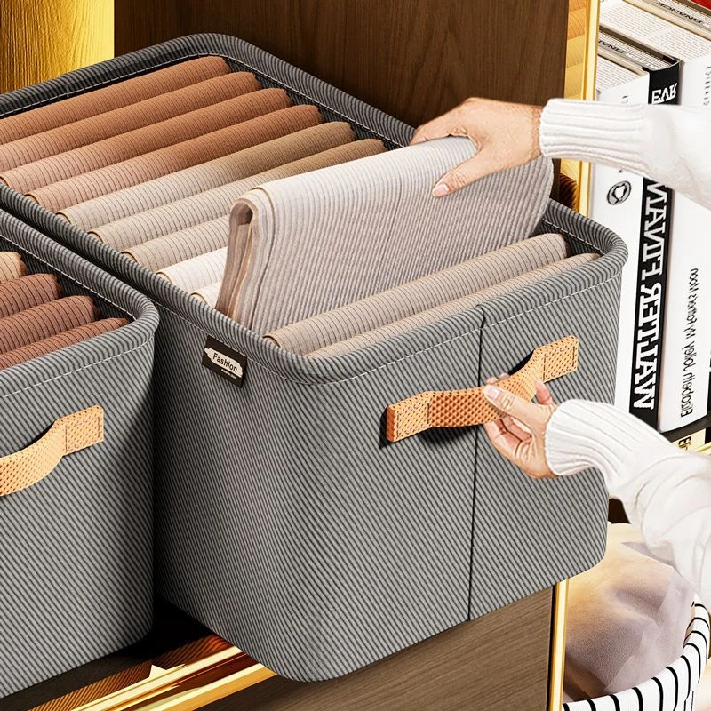 Foldable Large Capacity Clothes Organizer Waterproof Jeans Pants Sweater Storage Box Drawer Clothing Storage Organizers Cabinets