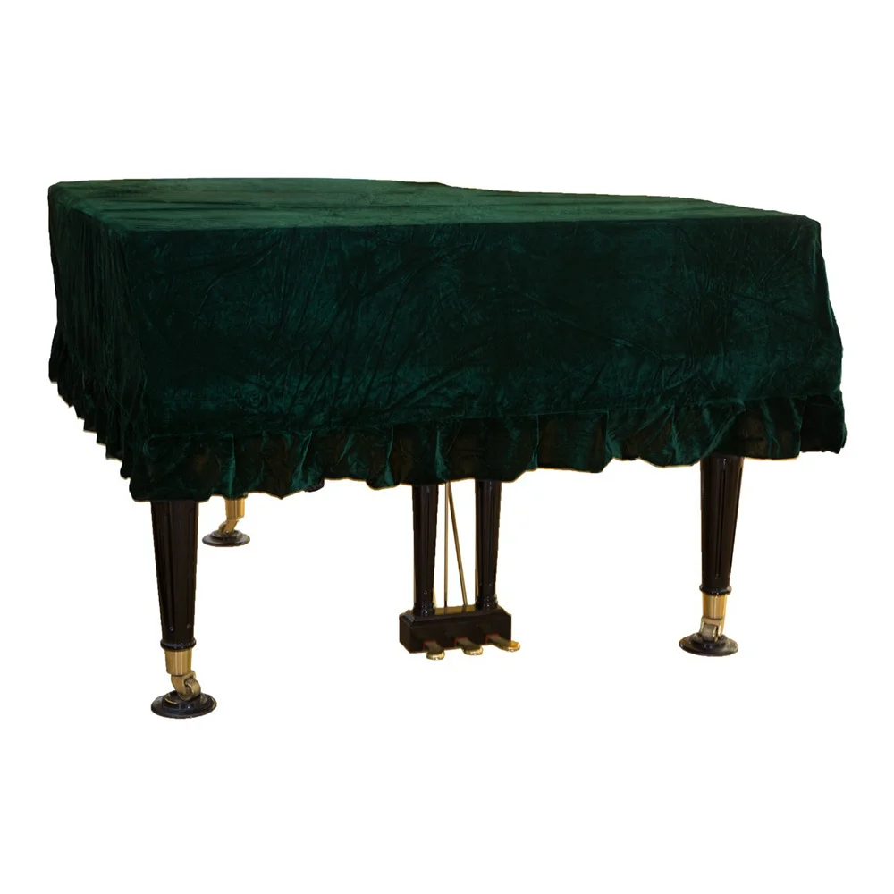 1x Velvet Piano Dust Cover Grand Piano Full Cover Furniture Anti-Scratch Protective Cover Washable Instrument Accessories