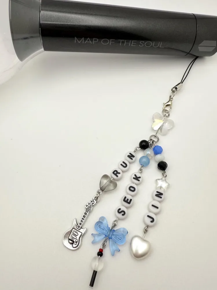 Jin Run Seokjin Echo EP World Tour inspired phone charm keychain
