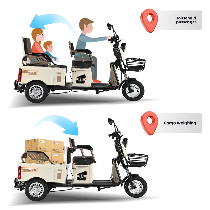 

LTT national standard electric tricycle household small leisure transport battery car with shed