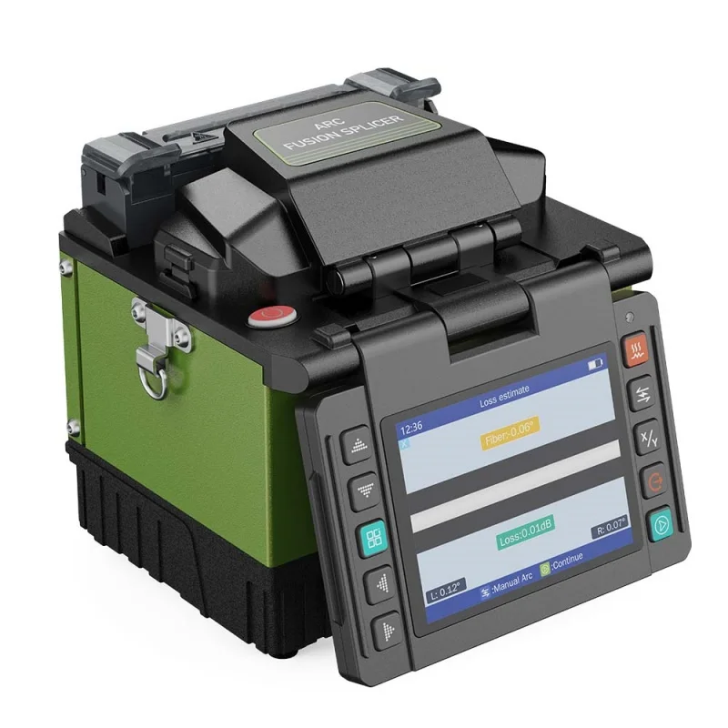 4 Motors Fiber Fusion Splicer KomShine EX39 Fast Splice Multi Languages FTTH Optical Welding Machine with Precision Cleaver