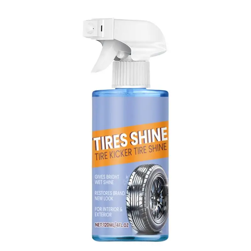 

120ml Car Tire Shine Coating Tyre Gloss Plastic Rubber Wheel Restorer Agent Spray Polishing Brightener Auto Car Detailing