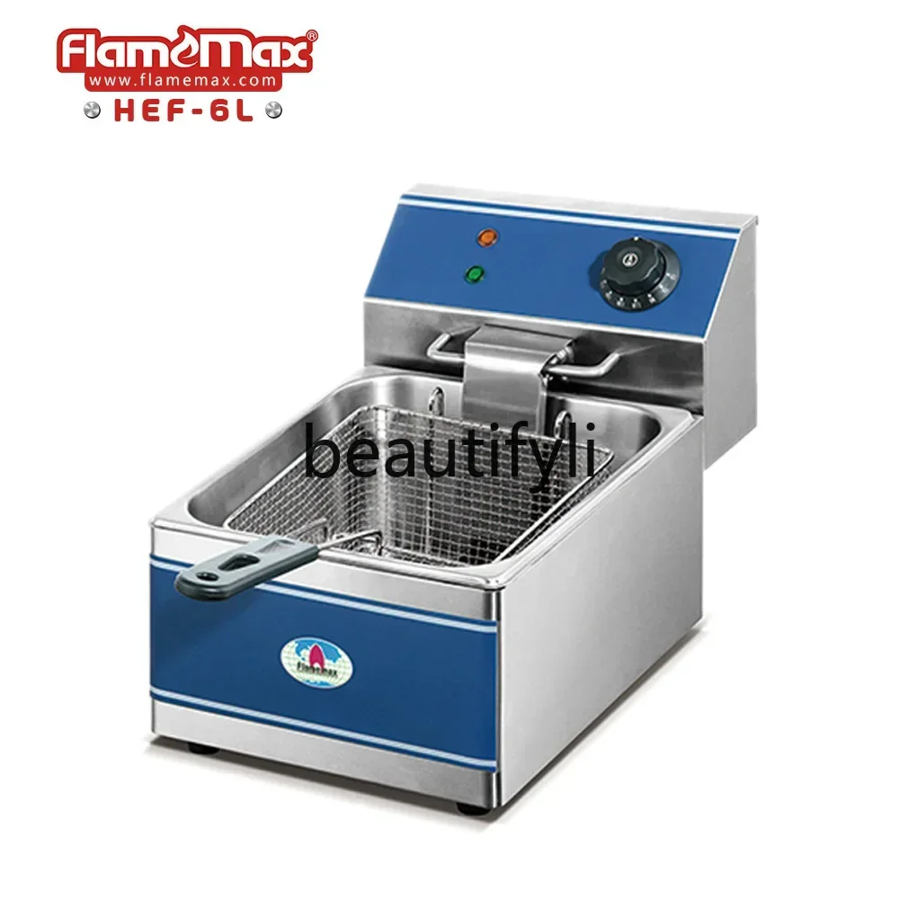 A61 Commercial Desktop Deep Fryer Single Sieve Electric Fryer Constant Temperature Single Double Oil Pot Catering