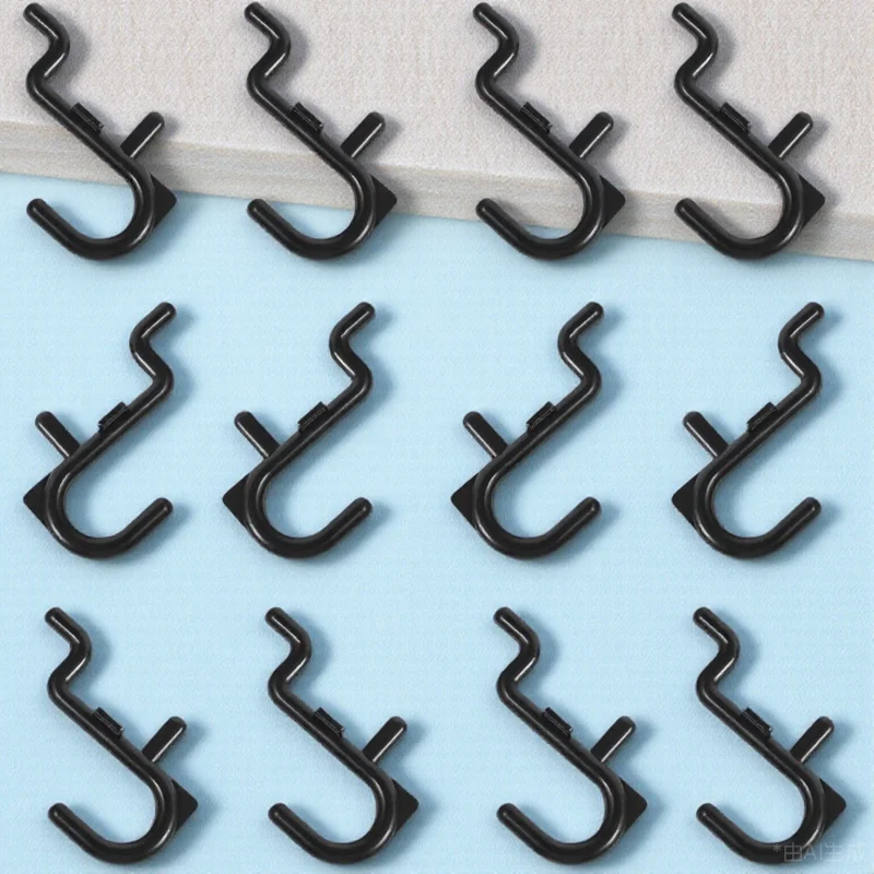 

20Pcs Plastic Pegboard Hook Kits Space Saving Tool Hooks for Warehouse Shelving and Home Organization Peg Hook Fixer