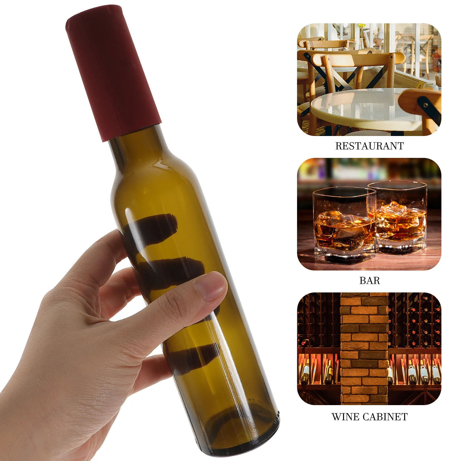 

3Pcs Empty Glass Wine Bottles Reusable Multipurpose Decorative Bottles for Wine Juice Flower Vase Glass Milk Bottle
