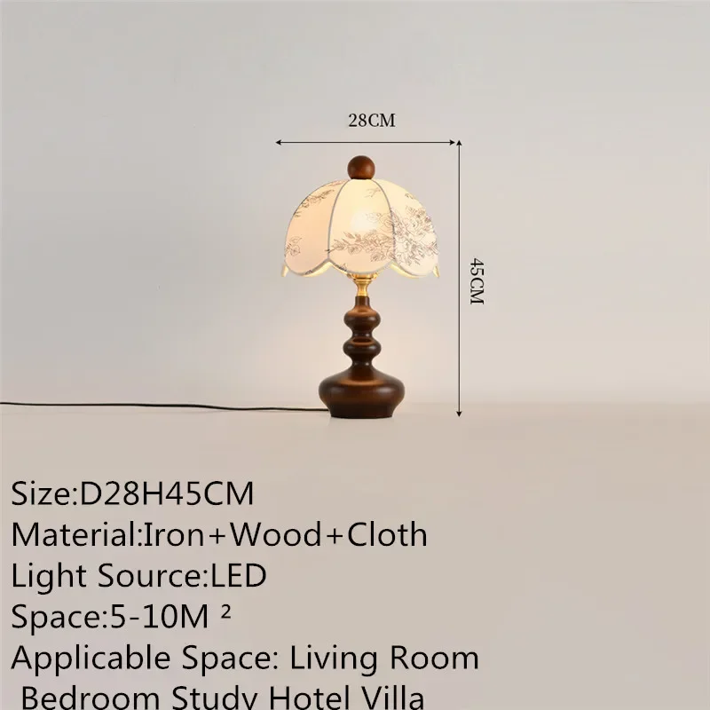 BERTH Contemporary Creativity Table Lamp American Retro Art Living Room Study Villa Hotel Bedroom LED Bedside Desk Light