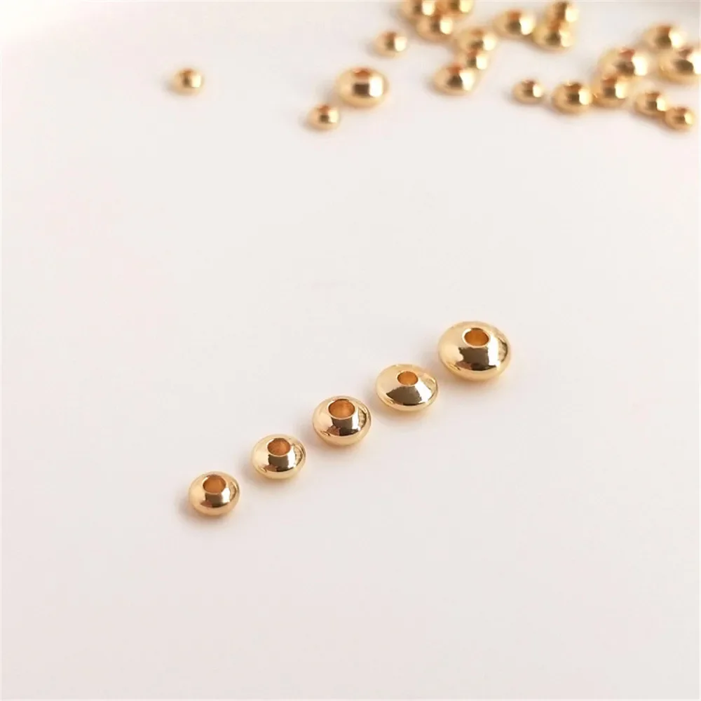 14K plated gold Color DIY bracelet abacus bead diameter 3/4/5/6mm separator bead