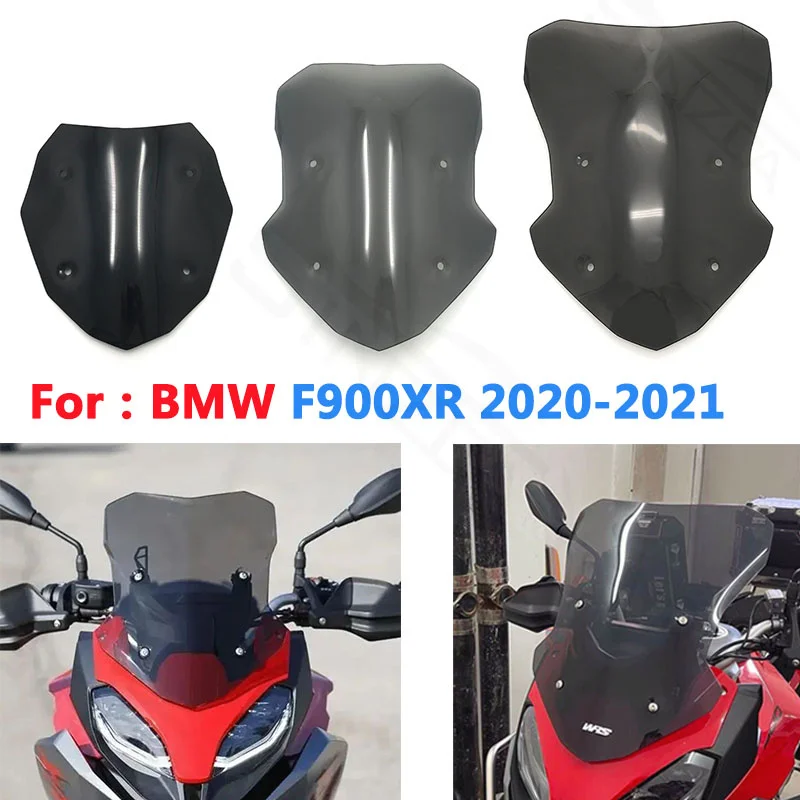 ل BMW F900XR F900 XR F 900XR 2020 2021 دراجة نارية الزجاج الأمامي الرياح منحرف الرياح الاكريليك رمادي