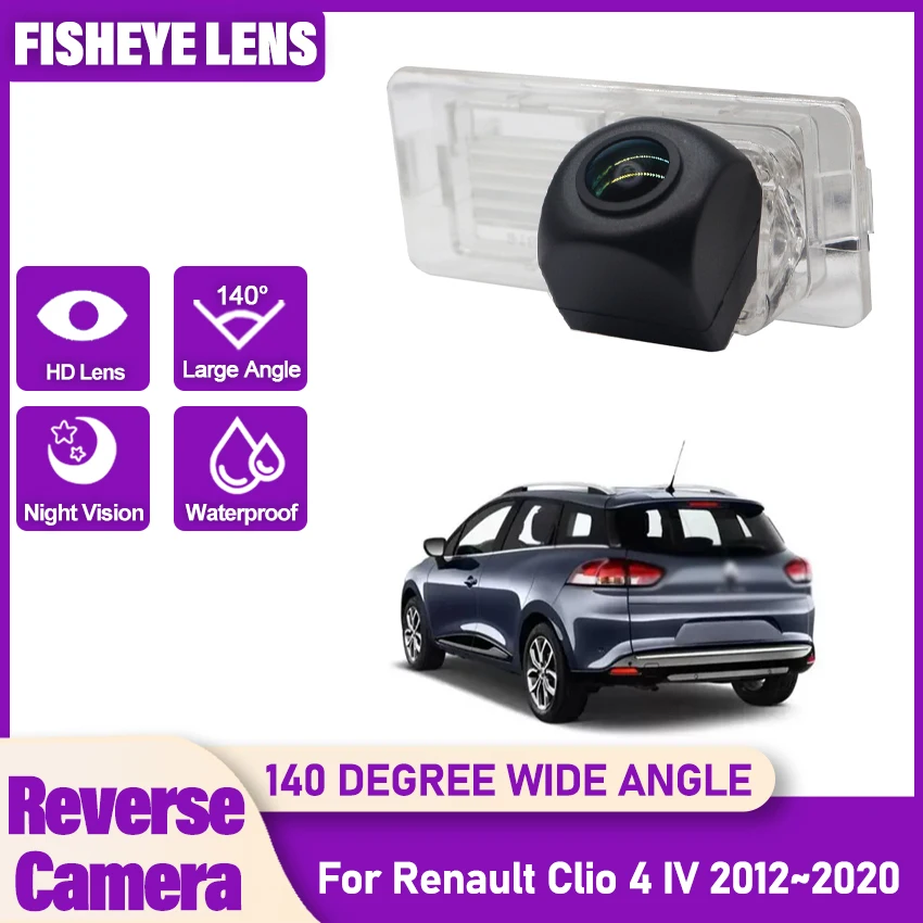 For Renault Clio 4 IV 2012~2018 2019 2020 Car Back up Rear View Camera Full HD CCD High quality RCA NTSC License Plate Camera