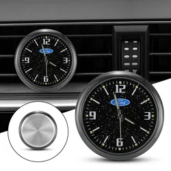Car Center Console Air Conditioner Quartz Luminous Clock Watch For Ford Taurus Focus Fiesta Shelby Edge Mondeo Explorer Escape