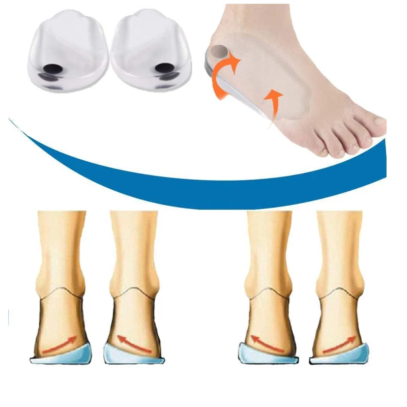 Magnetische orthopädische Silikon-Einlegesohlen für Schuhe, Männer und Frauen, Plantarfasziitis-Entlastung, O/X-Beine, Knie, Varus-Korrektur, Füße, Fersenpolster – Detail 17