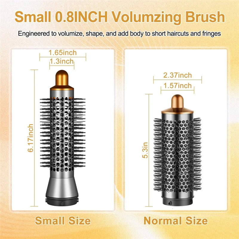UNCL Kleine runde Volumenbürste für Dyson Airwrap, weiche Glättungsbürste, 20 mm kleinerer Rundbürste