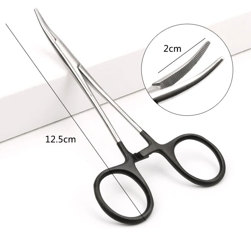 1pc Stainless Steel  Medical Dental Surgical Needle Holder Hemostatic Forceps Clamp Straight/Elbow Surgical Tool