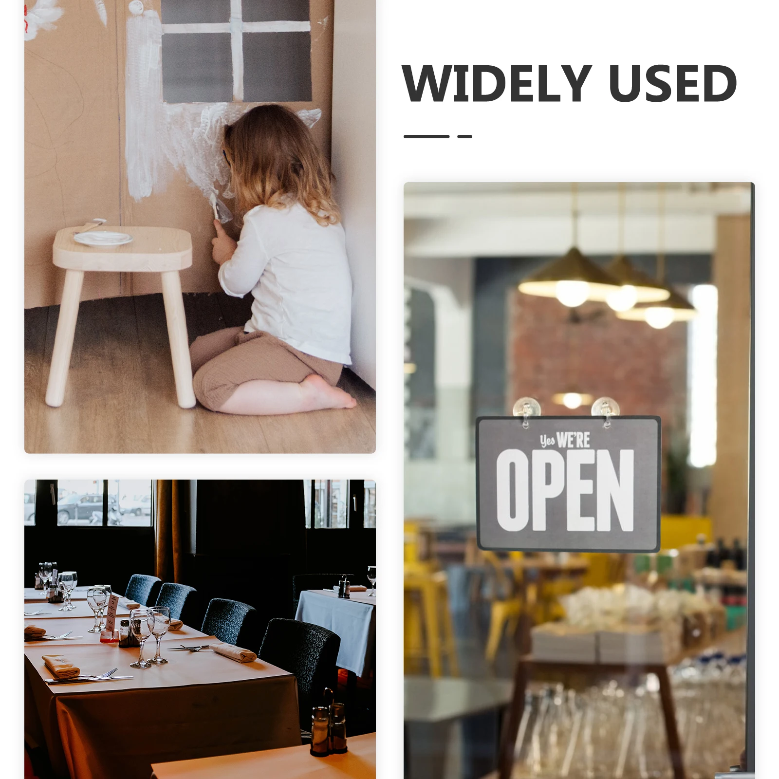 Wooden Hanging Chalkboard Sign Reusable Door Message Board Small Blackboard for Home Decor Chalkboard Sign Chalk Board Erasable