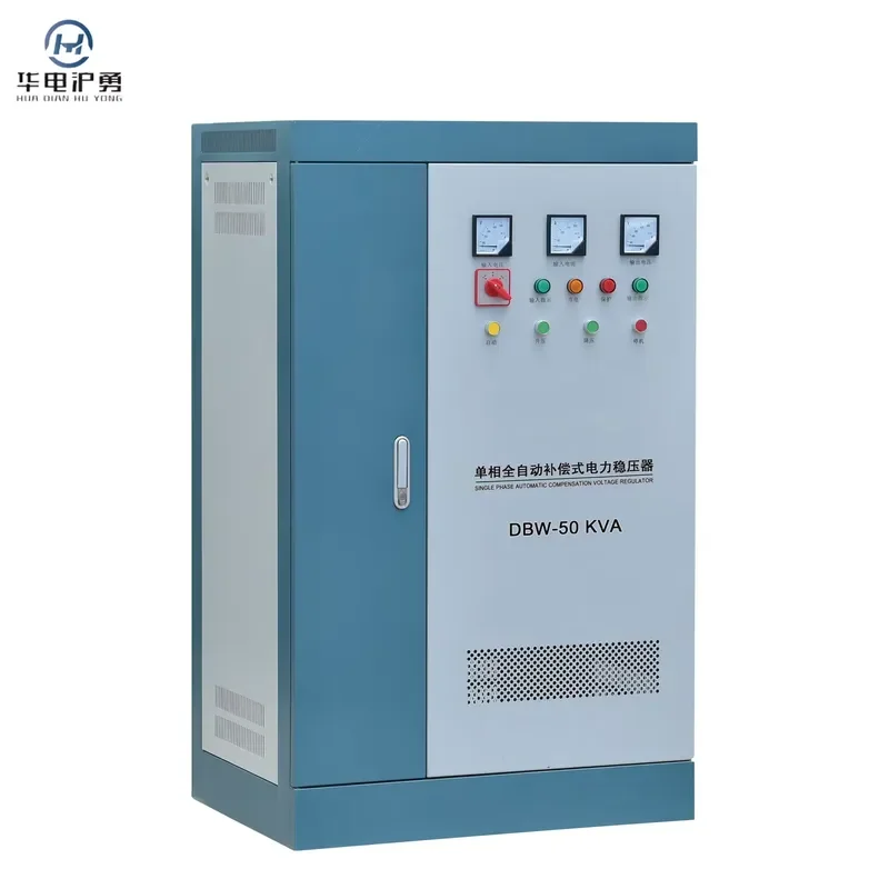 50KVA Three Phase AC Automatic Voltage Regulator 97 Percent Efficiency Stable Output Power Supply Industrial Grade