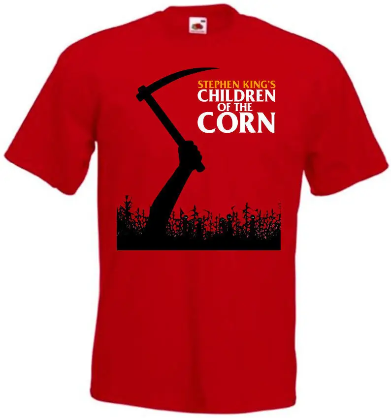 CHILDREN OF THE CORN Movie Poster T shirt red all sizes