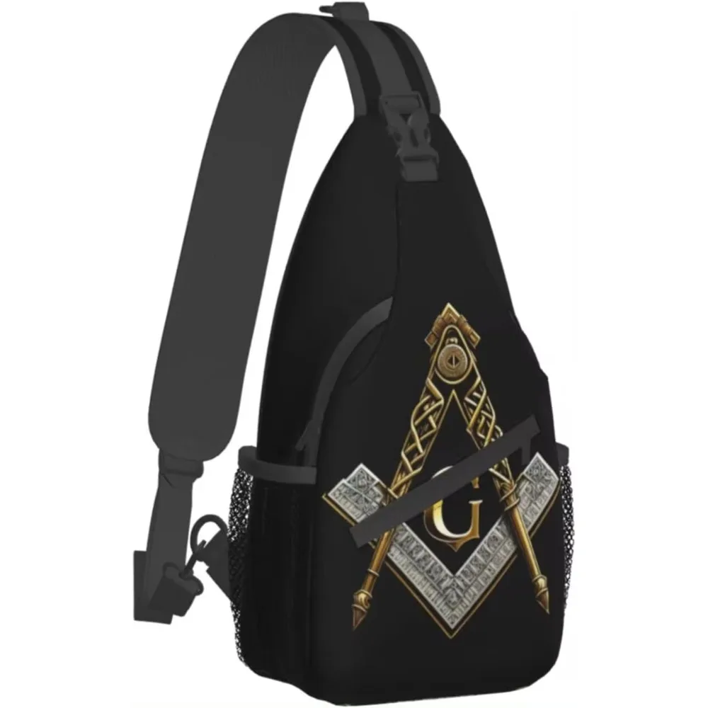 Master Mason Masonic Outdoor Cross-body Shoulder Bag Unisex Backpack for Women Men Young Hiking Travel